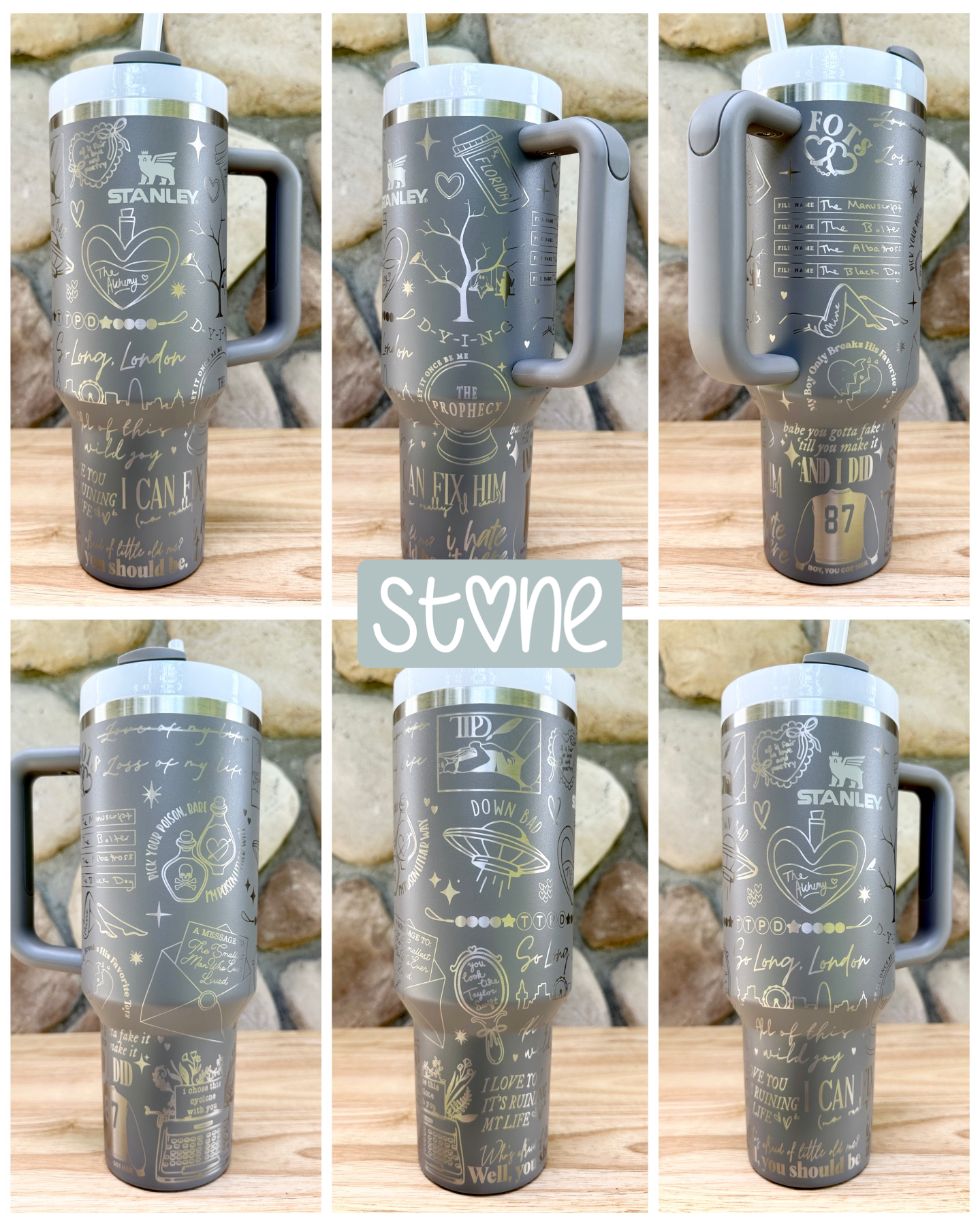 Taylor Swift TTPD - Engraved Stanley 40oz Tumbler